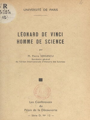 cover image of Léonard de Vinci, homme de science